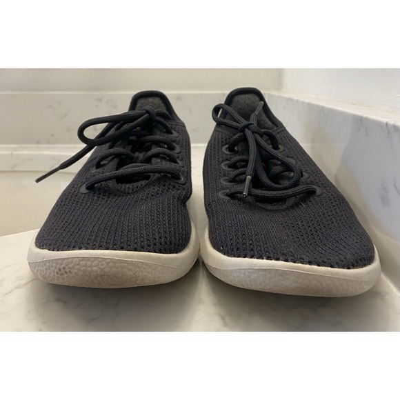 Allbirds Women's‎ Size 7 Tree Runners Black Mesh Lace Up Athletic Sneakers Shoes - Picture 2 of 6